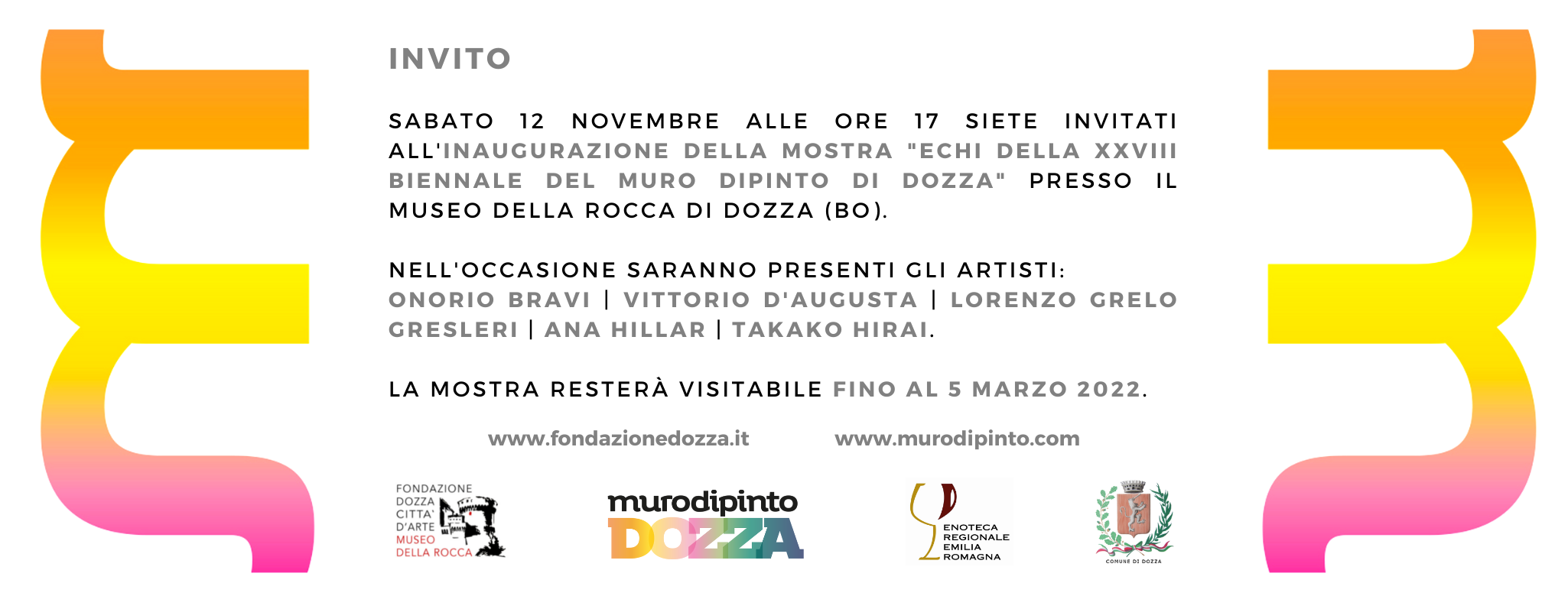 Invito inaugurazione mostra Biennale