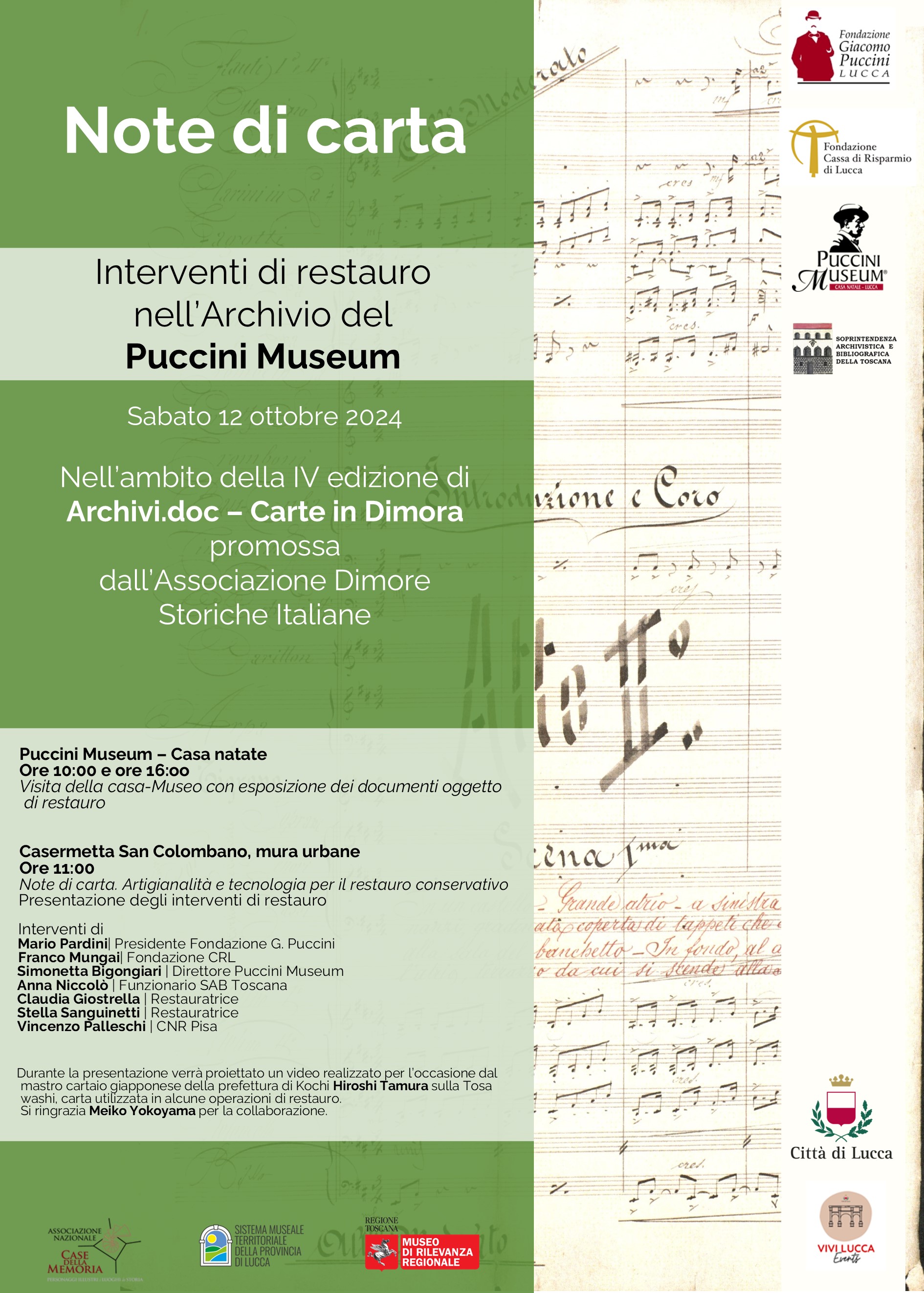 Presentazione restauri Locandina tutti eventi 2 ottobre 2024